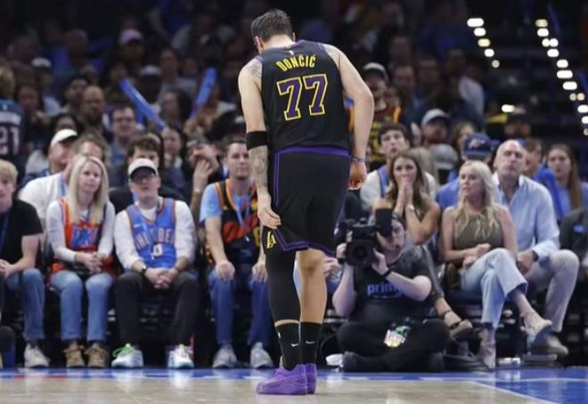 东契奇左腿筋拉伤湖人惨败雷霆冲击西部第三