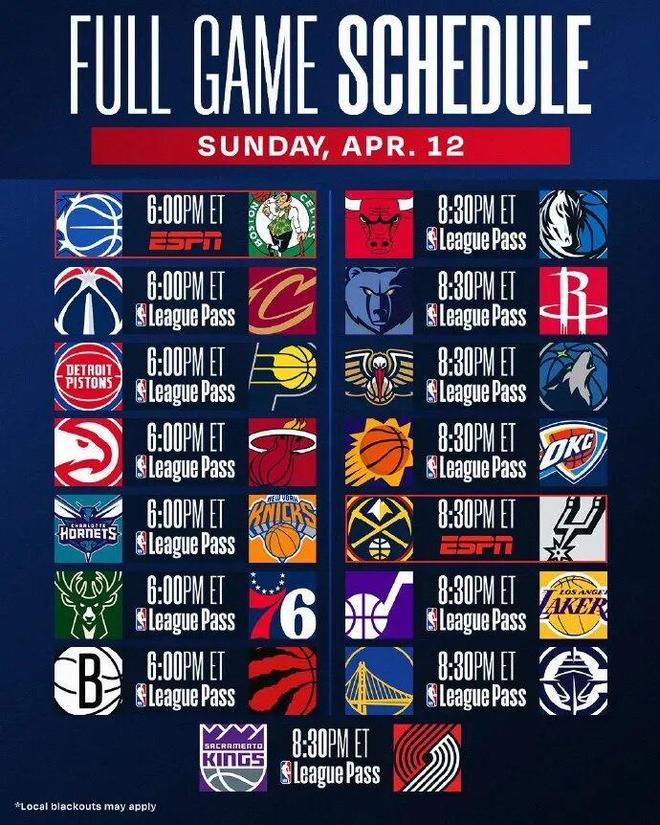 NBA收官日赛程曝光 掘金湖人排名博弈引热议